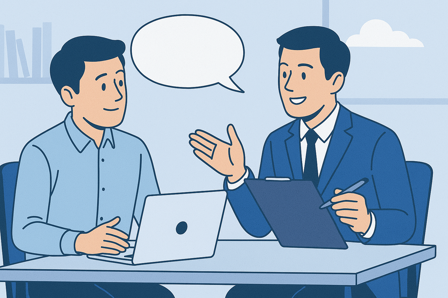 現場ヒアリングのイラスト